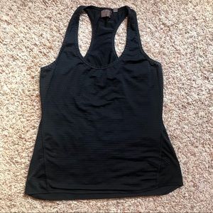 Athleta Black Mesh Chi Tank Top
